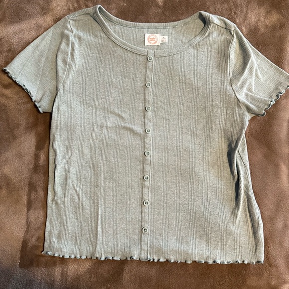 Wonder Nation Ribbed Button-Up Top - Picture 1 of 4